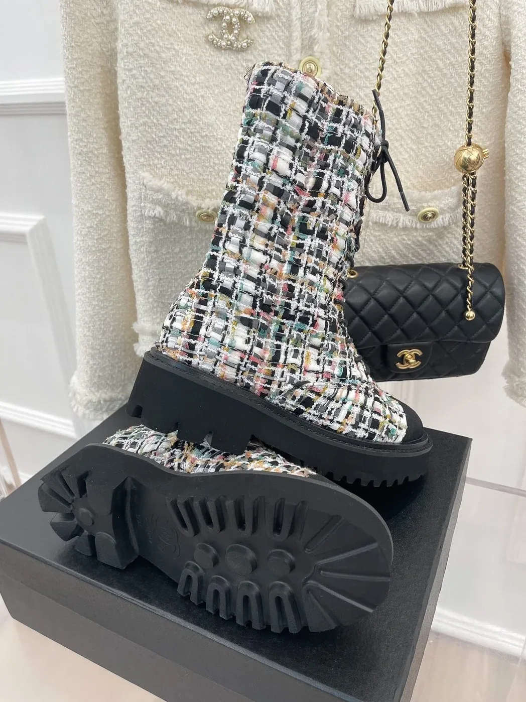 Chanel Martin Shoes With Laces Black /