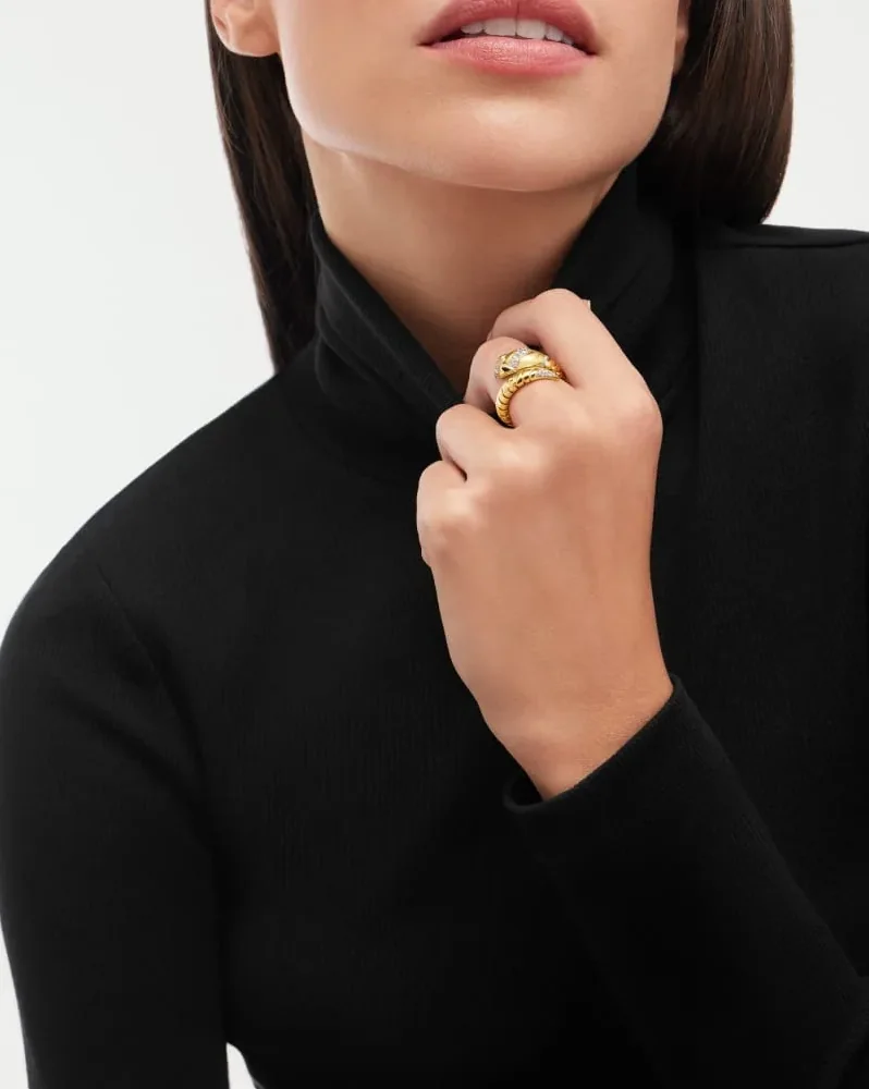 Bvlgari Serpenti Tubogas Ring Yellow Gold