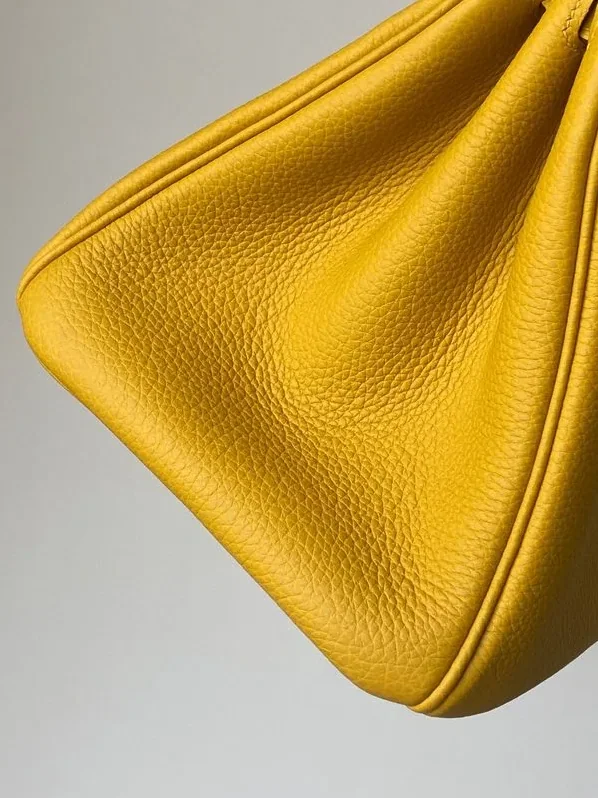 Hermes Birkin Top Handle Bag in Nata Yellow Gold Hardware