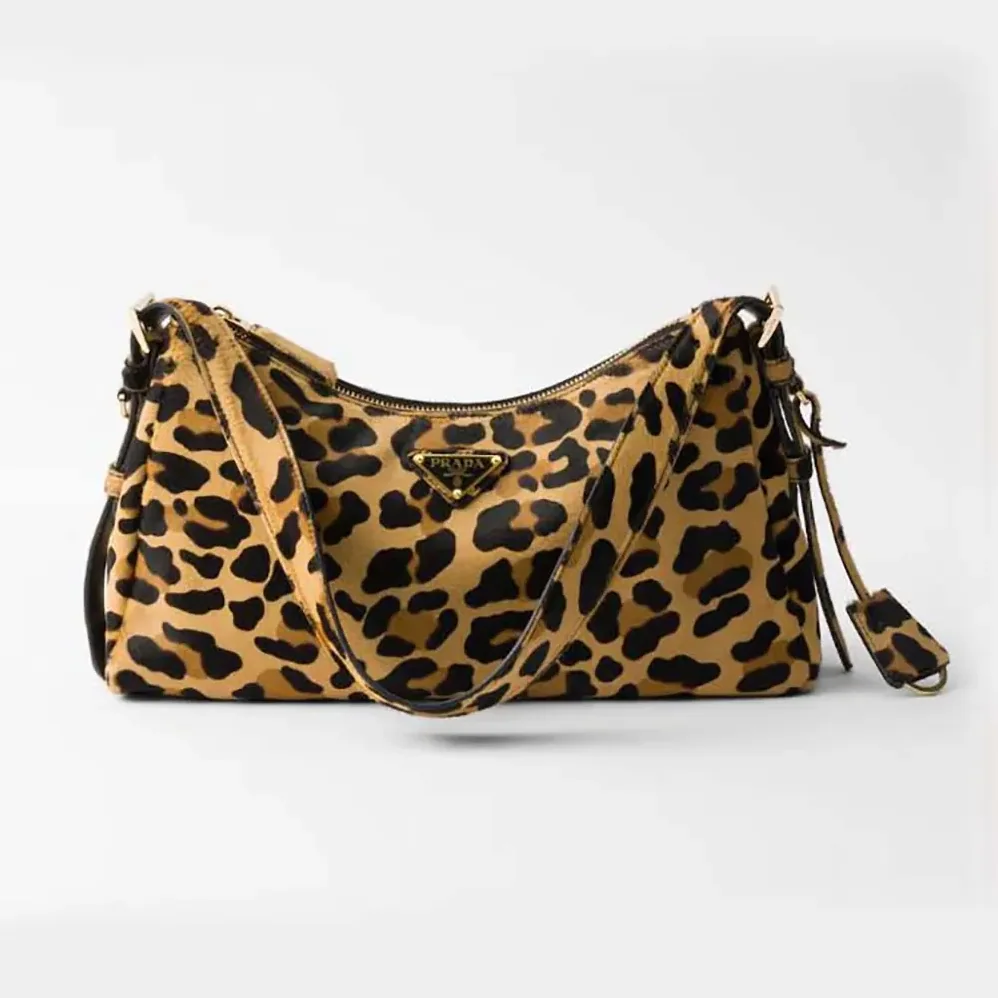 Prada Aimèe Medium Printed Leather Shoulder Bag for Women
