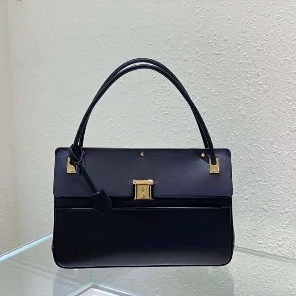 Dior Parisienne Bag Black Smooth Calfskin for Women