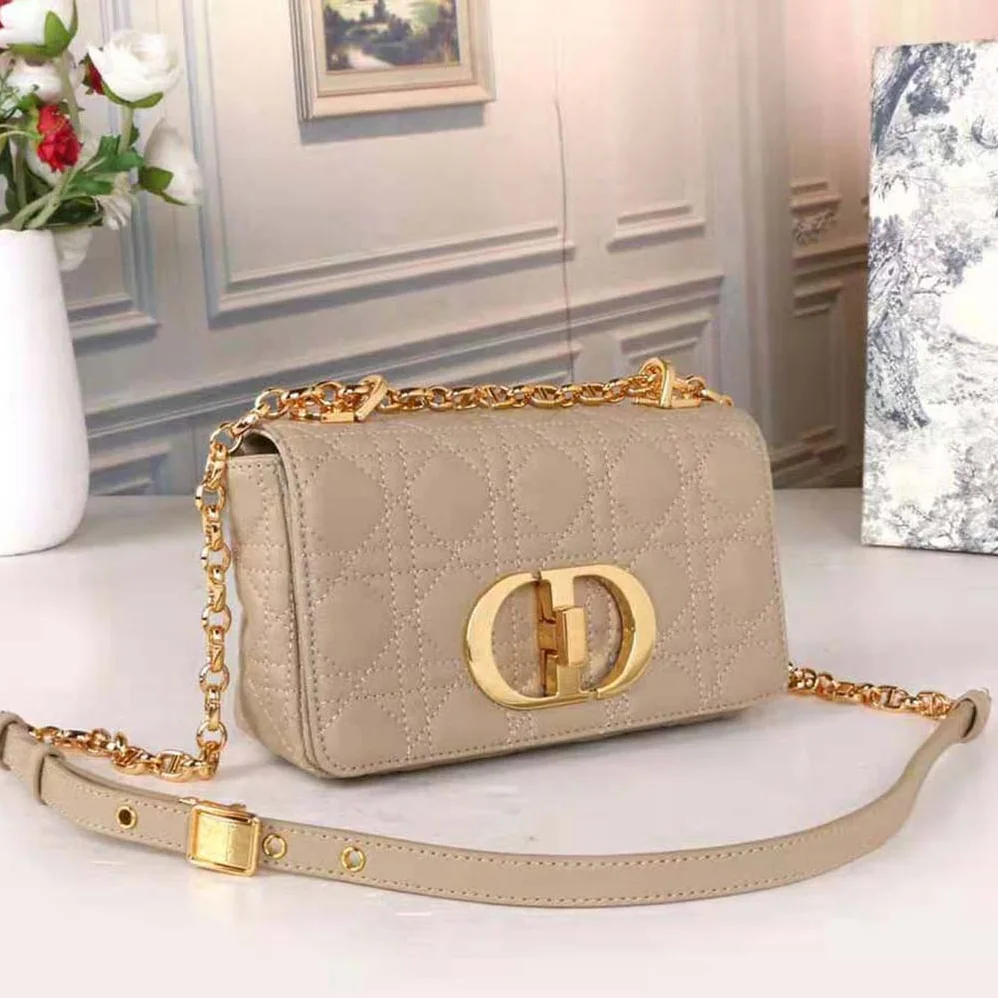 Dior Small Dior Caro Bag Beige Supple Cannage Calfskin for Women Dior Small Dior Caro Bag Beige Supple Cannage Calfskin for Women