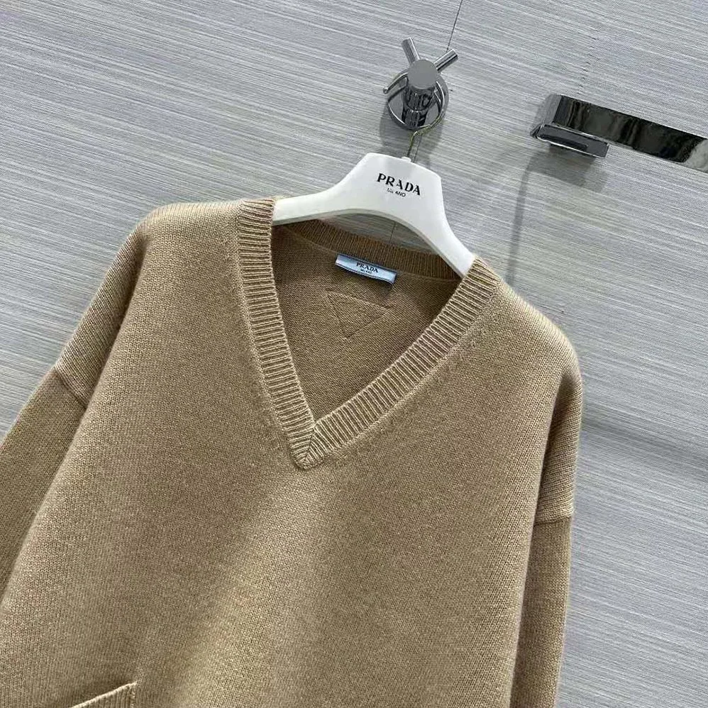 Prada Wool and Cashmere Sweater for Women in Brown Prada Wool and Cashmere Sweater for Women in Brown