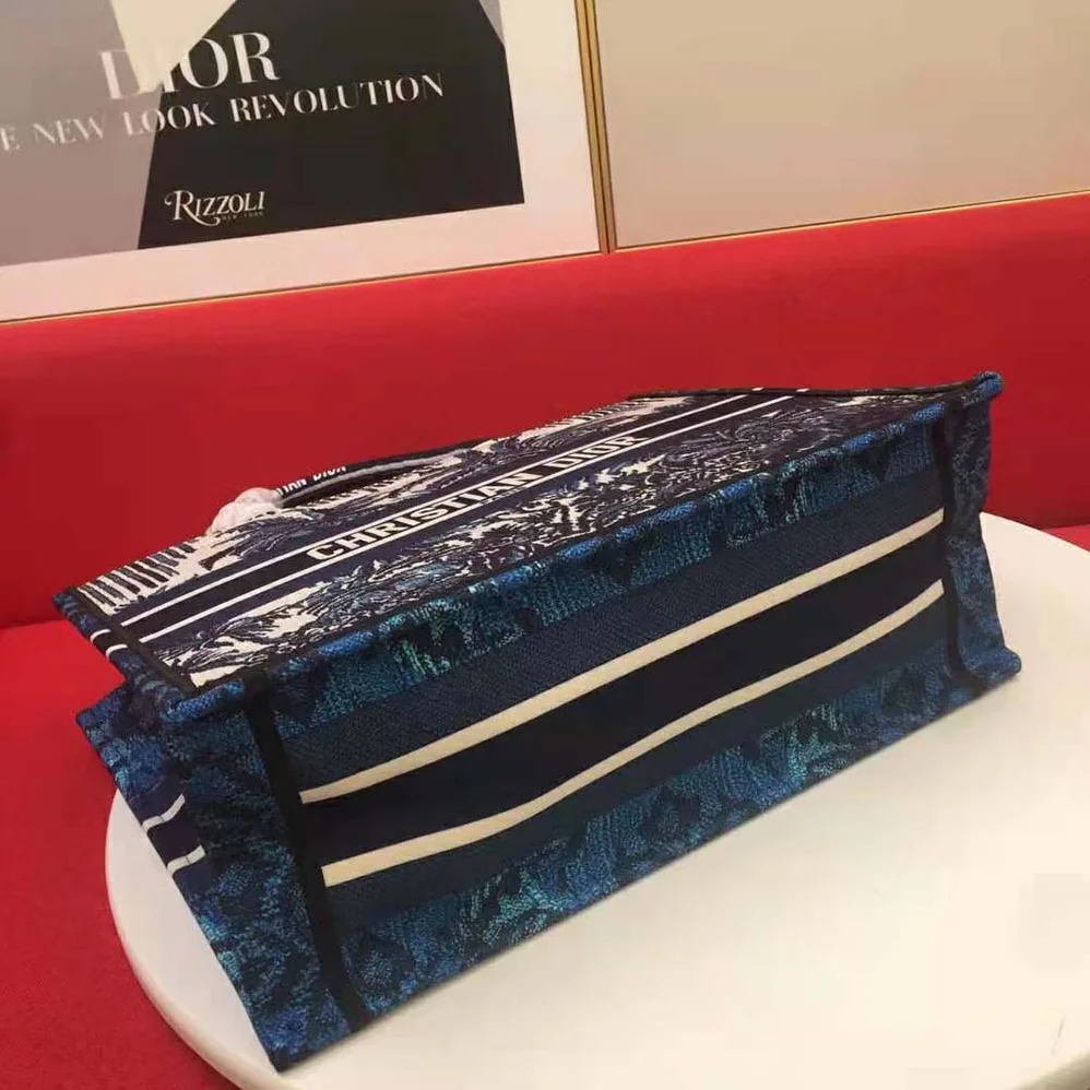 Dior Dior Book Tot Blue Dior Palms Embroidery for Women