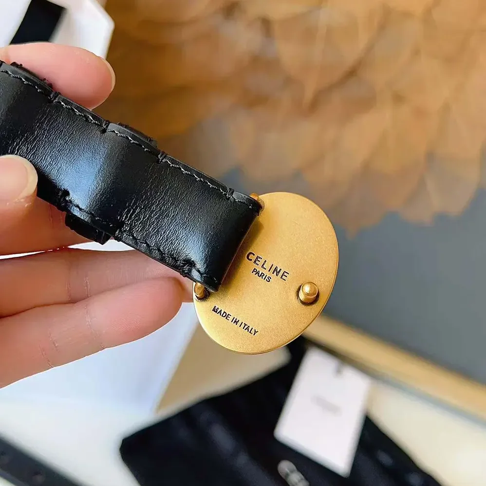 Celine Maison Celine Belt 13Mm in Taurillon Leather for Women Celine Maison Celine Belt 13Mm in Taurillon Leather for Women