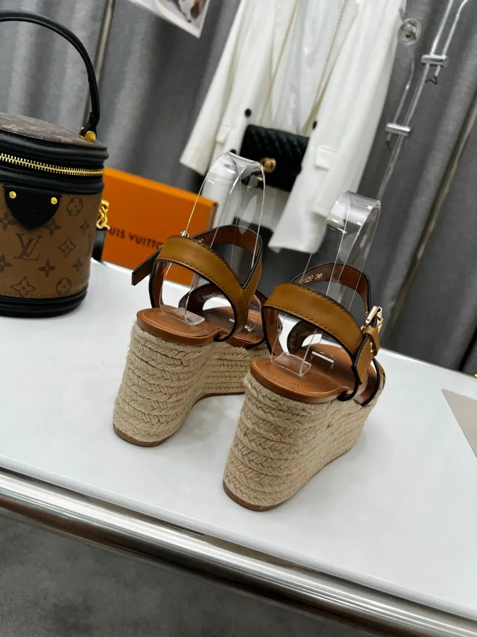Louis Vuitton Starboard Wedge Sandal Brown LV 1A9PLN