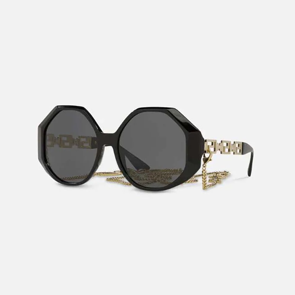 Versace Greca Sunglasses for Women in Black Versace Greca Sunglasses for Women in Black