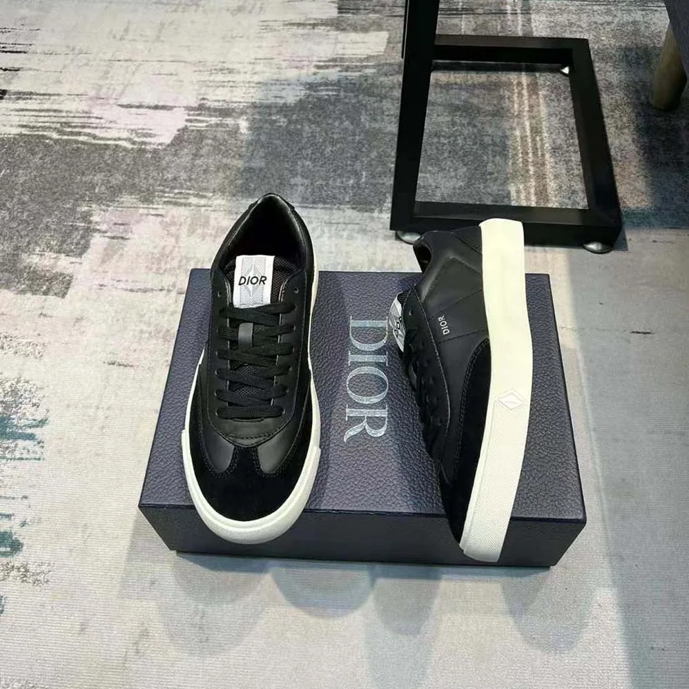 Dior B101 Sneaker Black Smooth Calfskin and Nubuck for Men Dior B101 Sneaker Black Smooth Calfskin and Nubuck for Men
