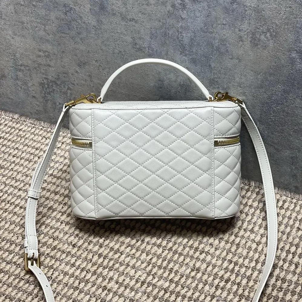 Saint Laurent YSL Gaby Large Vanity Bag In Lambskin for Women in White