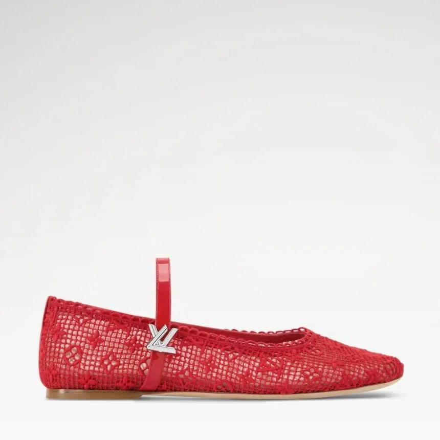 Louis Vuitton Romy Flat Ballerinas Red 1AK262 Louis Vuitton Romy Flat Ballerinas Red 1AK262