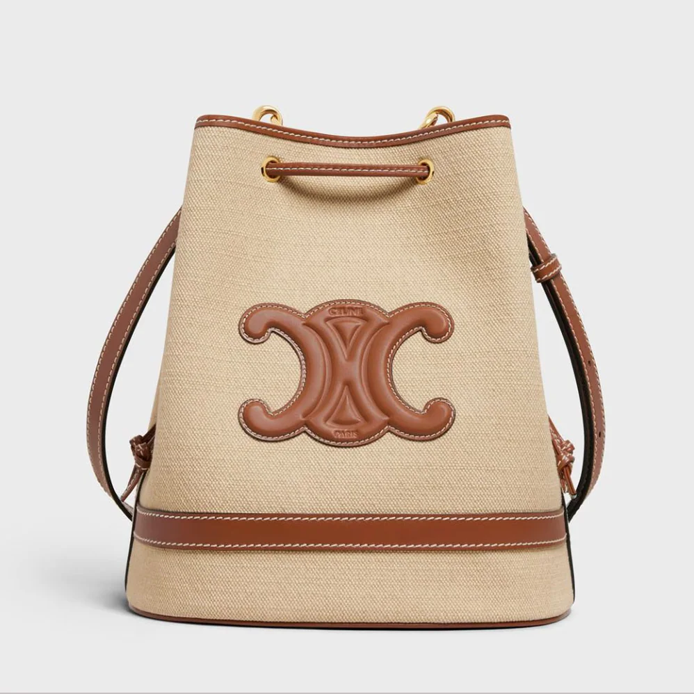 Celine Seau Marin in Textile and Calfskin for Women Celine Seau Marin in Textile and Calfskin for Women
