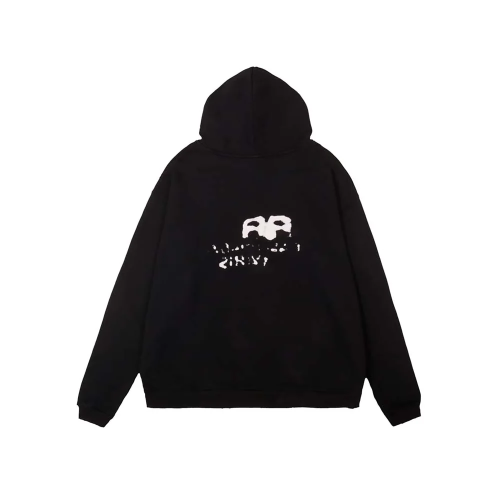 Balenciaga Hand Drawn BB Icon Hoodie Large Fit in Black for Women