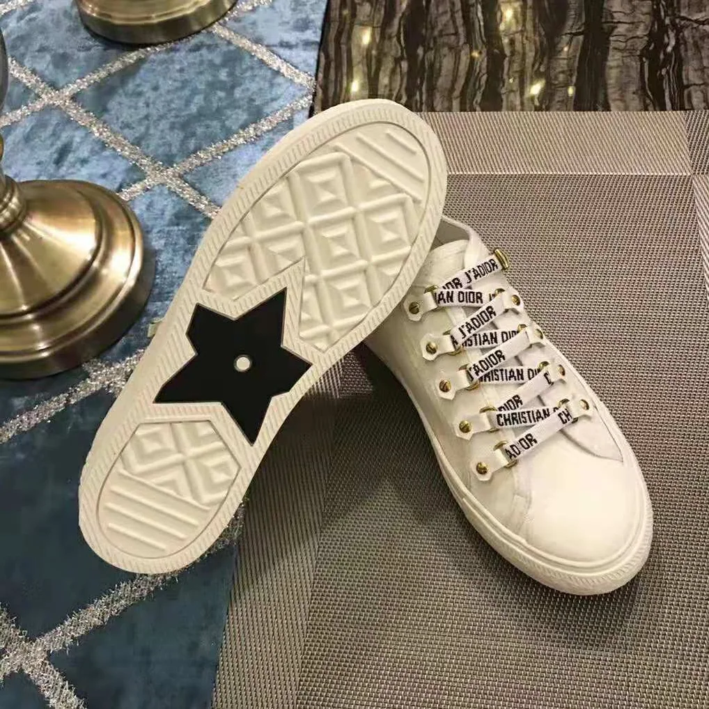 Dior Walk'N'Dior Low-Top Sneaker in White Canvas for Women Dior Walk'N'Dior Low-Top Sneaker in White Canvas for Women
