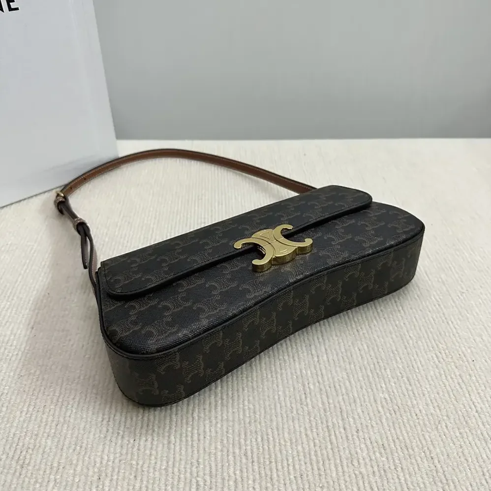 Celine Medium Celine Lola Bag in Triomphe Canvas and Calfskin for Women