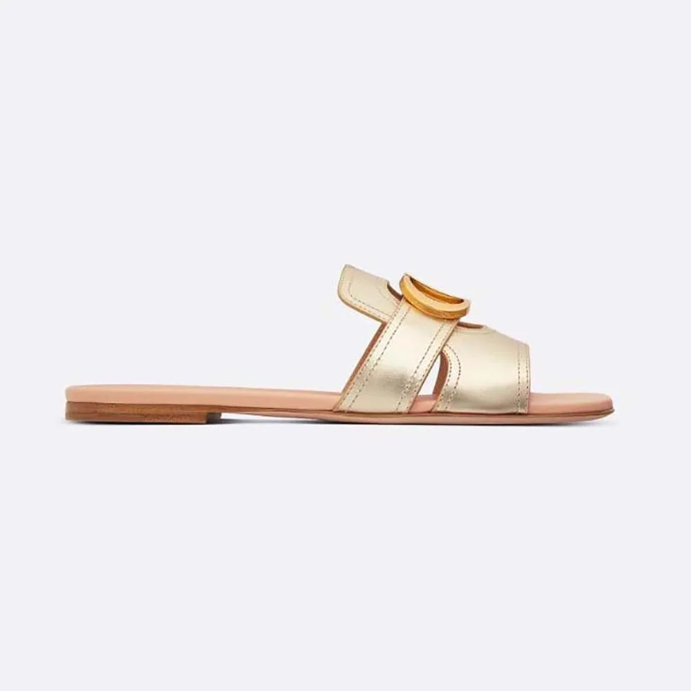 Dior 30 Montaigne Slide Platinum for Women in Tone Metallic Calfskin Dior 30 Montaigne Slide Platinum for Women in Tone Metallic Calfskin