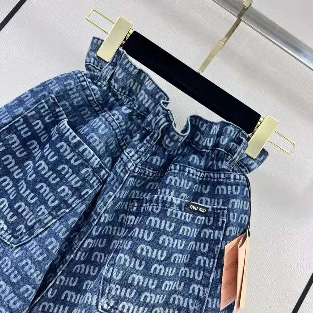 Miu Miu Denim Shorts with Coin Pocket for Women Miu Miu Denim Shorts with Coin Pocket for Women