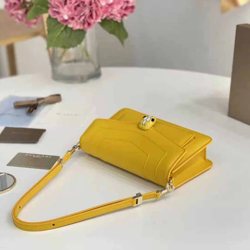 Bvlgari Serpenti Forever East-West Shoulder Bag for Women in Yellow Bvlgari Serpenti Forever East-West Shoulder Bag for Women in Yellow