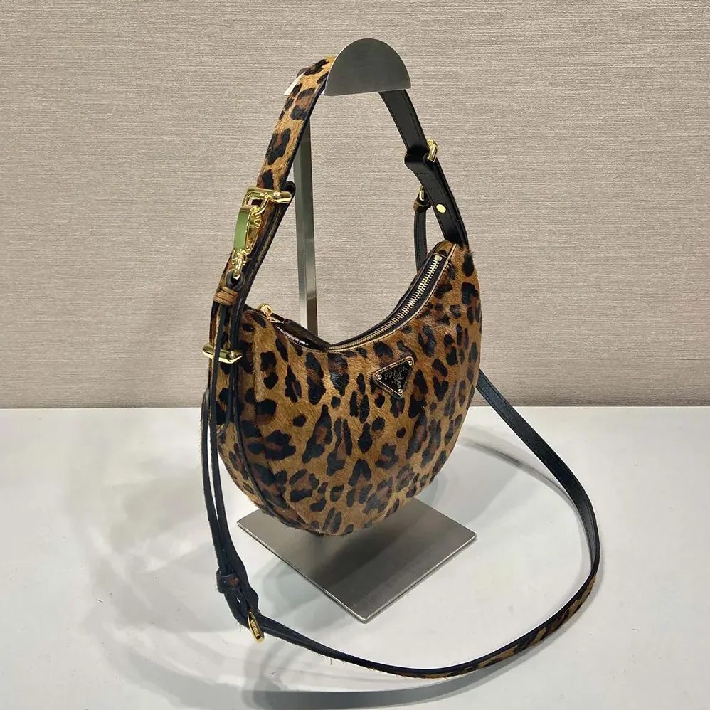 Prada Arqué Printed Leather Shoulder Bag for Women Prada Arqué Printed Leather Shoulder Bag for Women