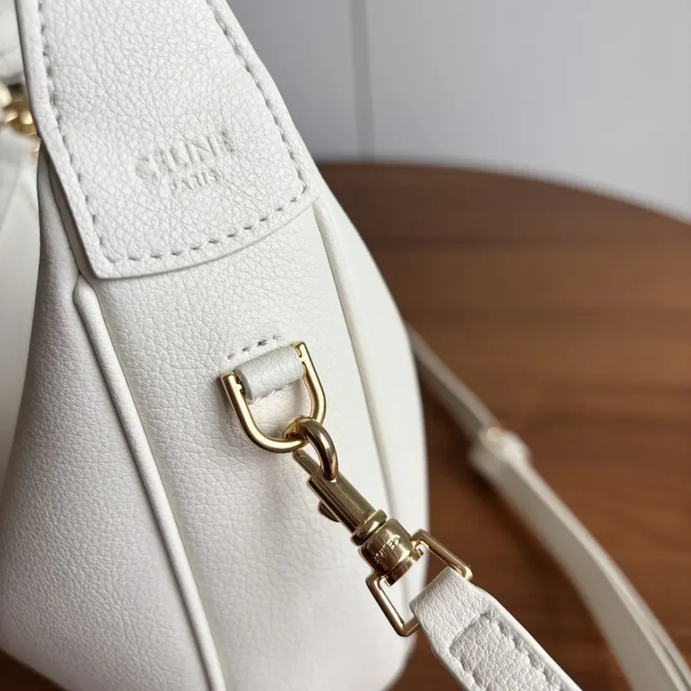 Celine Teen Celine Llulu in Grained Calfskin for Women in White Celine Teen Celine Llulu in Grained Calfskin for Women in White