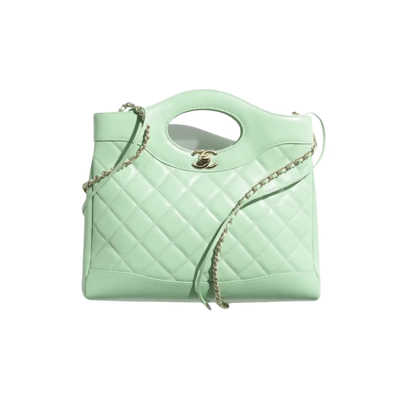 Chanel Shopping Bag Light Green 14 Inches/ Chanel Shopping Bag Light Green 14 Inches/