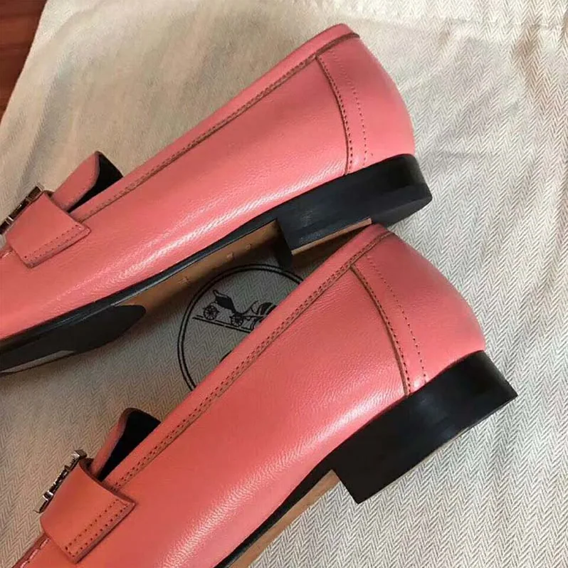 Hermes Shoes Paris Loafer for Women in Pink