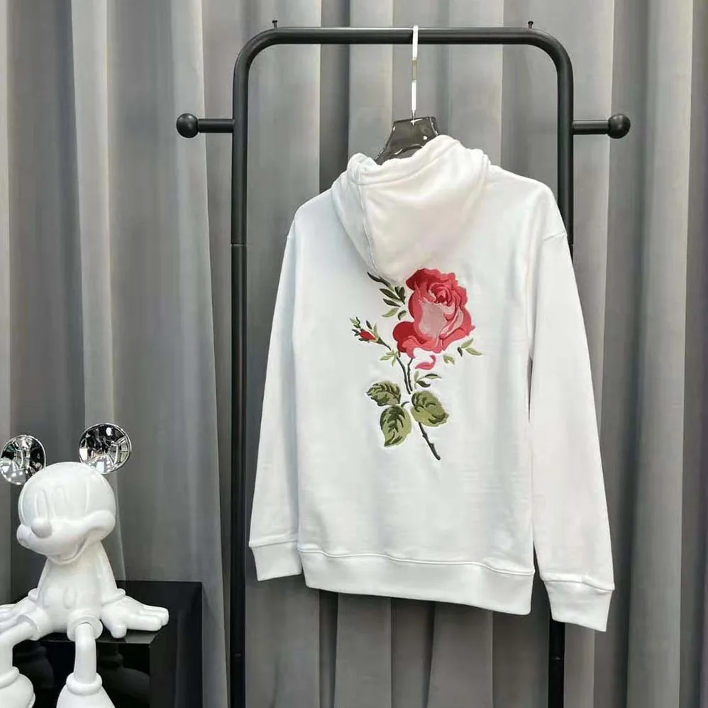 Dior Oversized Dior Jardin Hooded Sweatshirt White Cotton Fleece for Men Dior Oversized Dior Jardin Hooded Sweatshirt White Cotton Fleece for Men