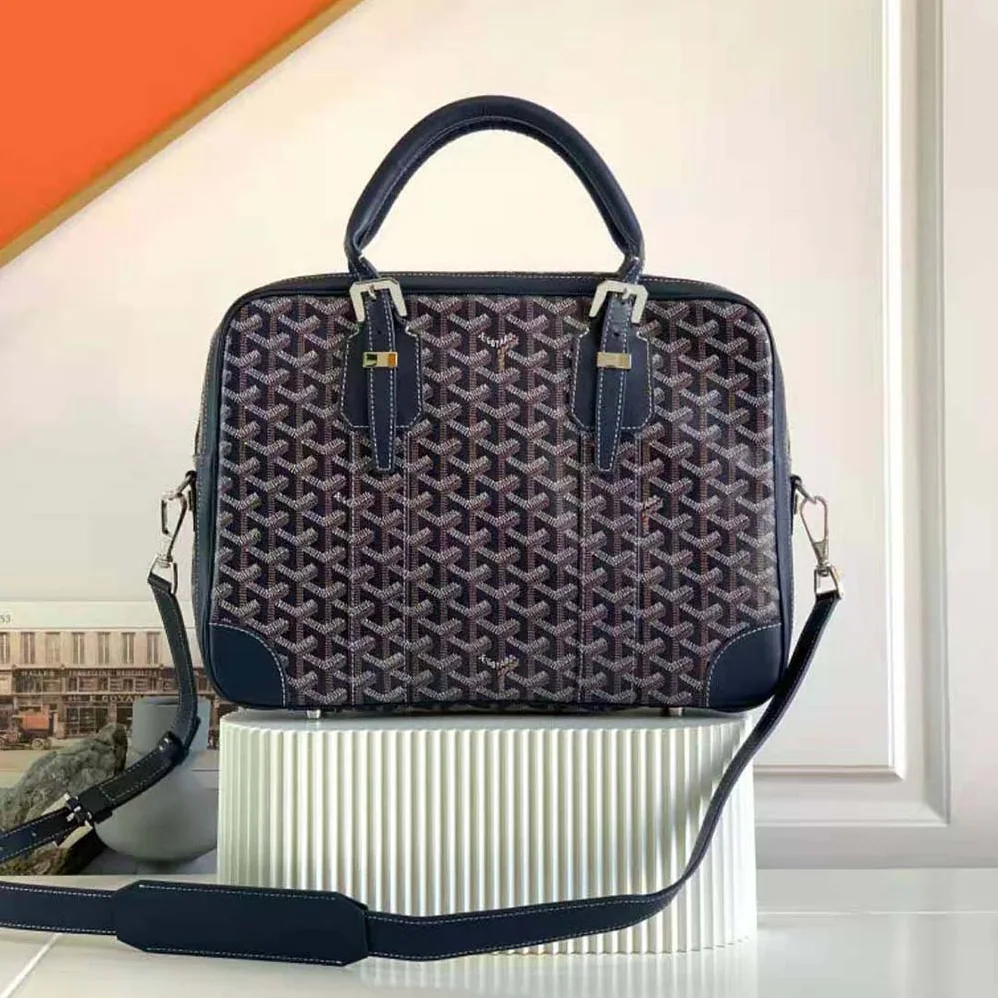 Goyard Ambassade MM Document Case for Women in Navy