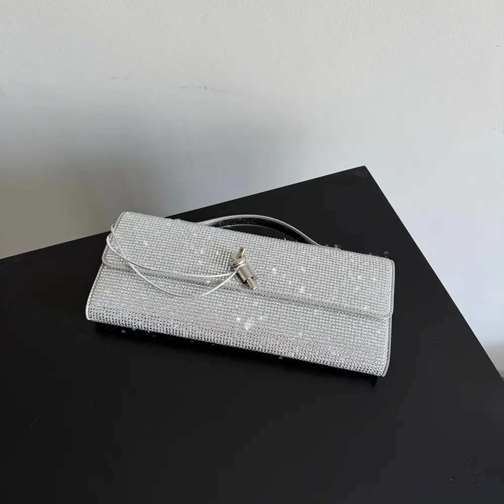 Bottega Veneta Andiamo Clutch for Women in Silver