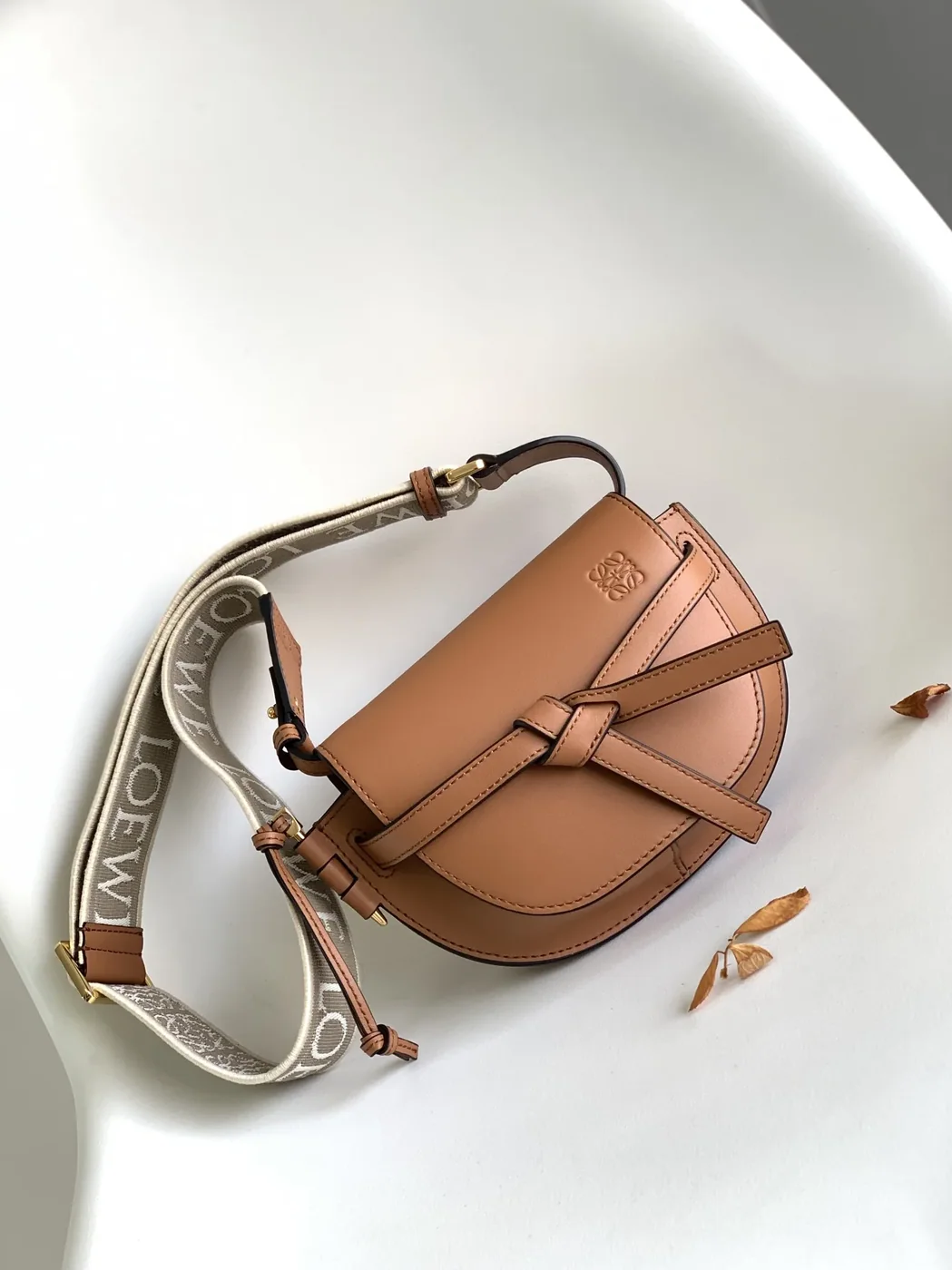 Loewe Gate Dual Mini Shoulder Bag / Brown Gold Hardware A650N46X13 Loewe Gate Dual Mini Shoulder Bag / Brown Gold Hardware A650N46X13
