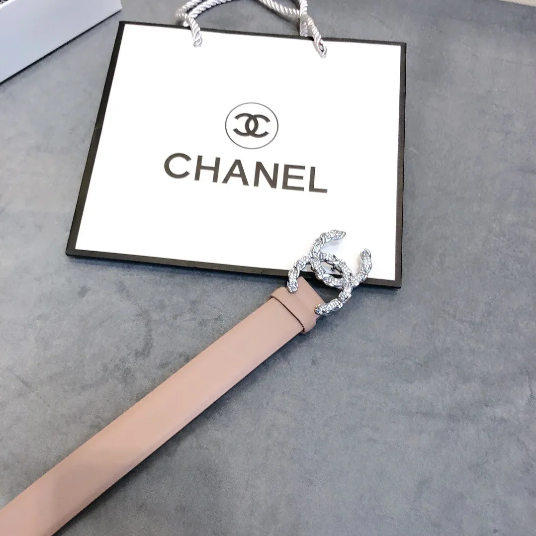 Chanel Belt With Double C Buckle Beige for Women