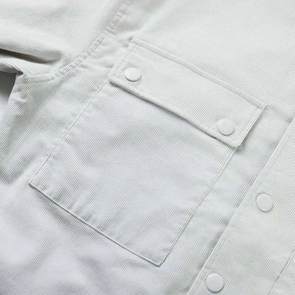 Prada Pinwale Corduroy Shirt for Men in White Prada Pinwale Corduroy Shirt for Men in White