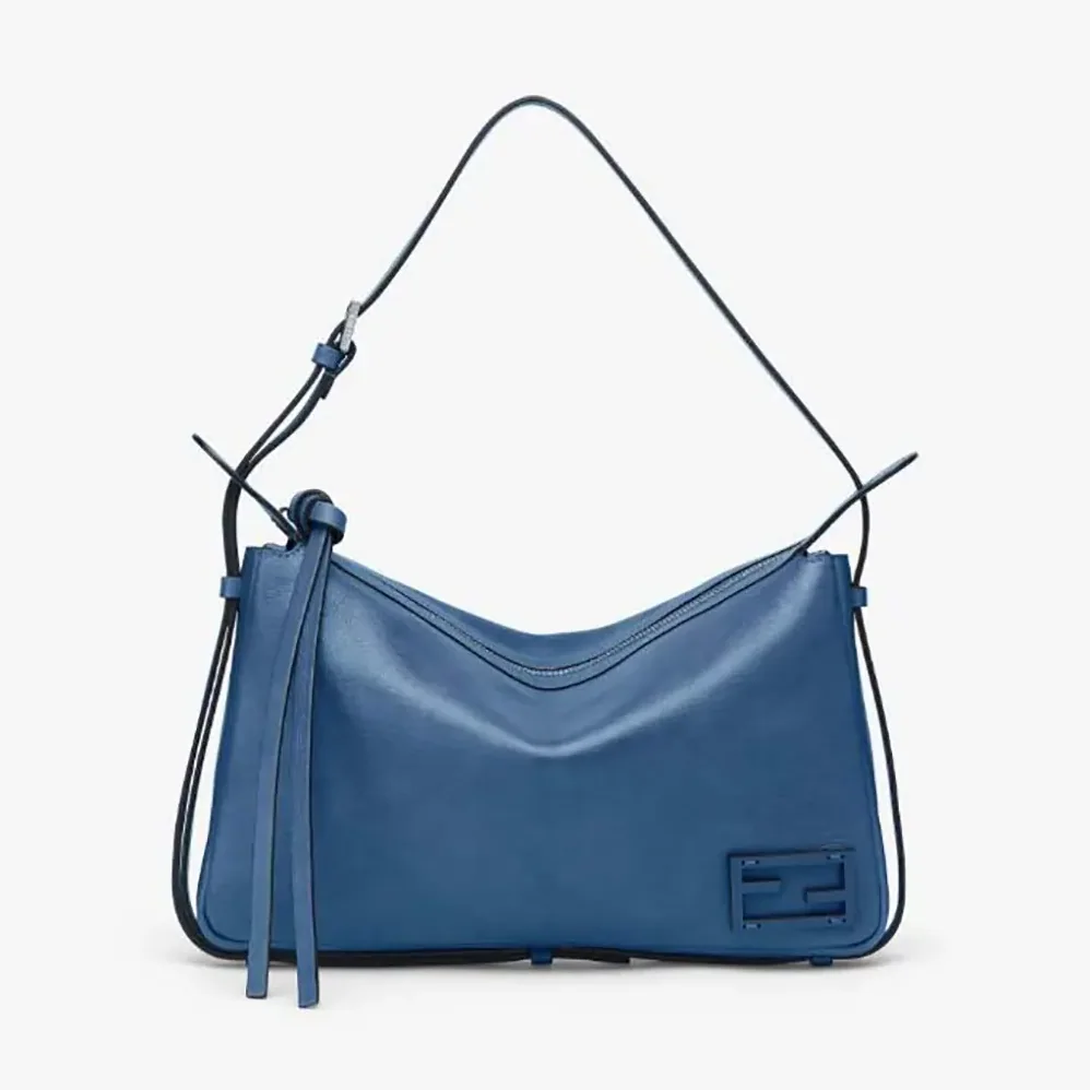 Fendi Simply Fendi Medium Blue Leather Bag for Unisex Fendi Simply Fendi Medium Blue Leather Bag for Unisex