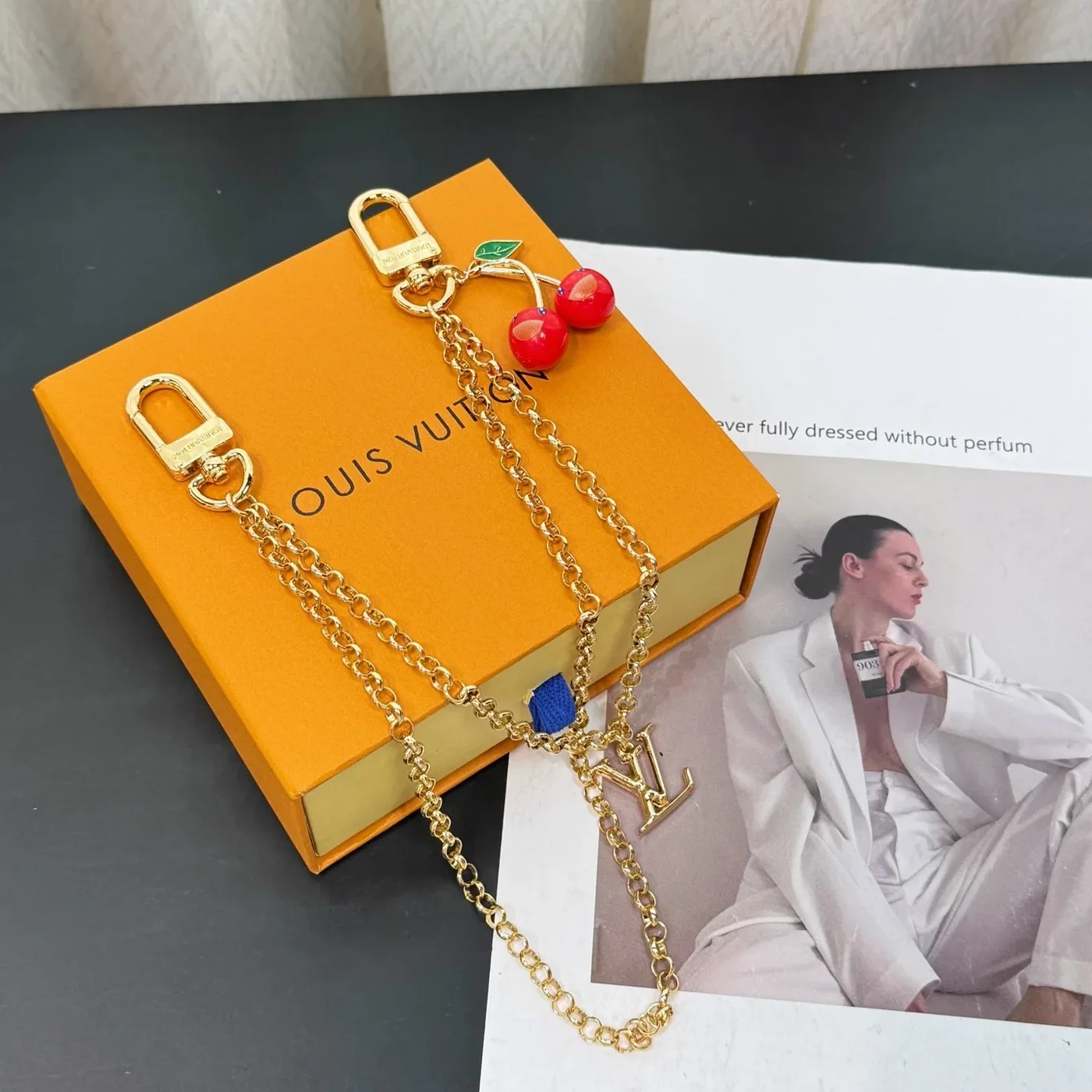 Louis Vuitton LV x TM Cerise Bag Chain Gold in Toned
