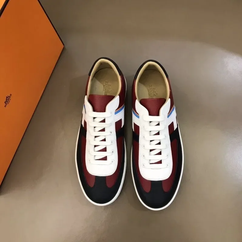 Hermes Boomerang Sneaker Green in Black