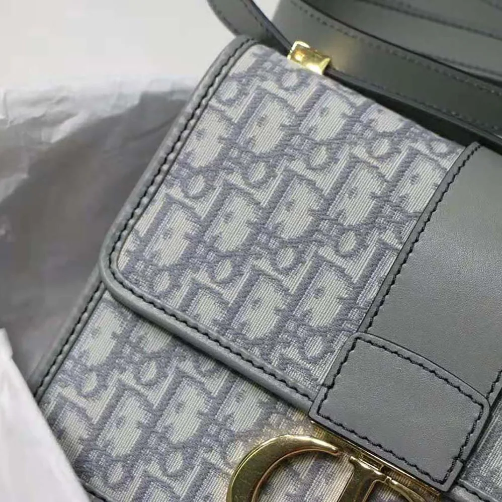 Dior 30 Montaigne Bag Gray Dior Oblique Jacquard for Women
