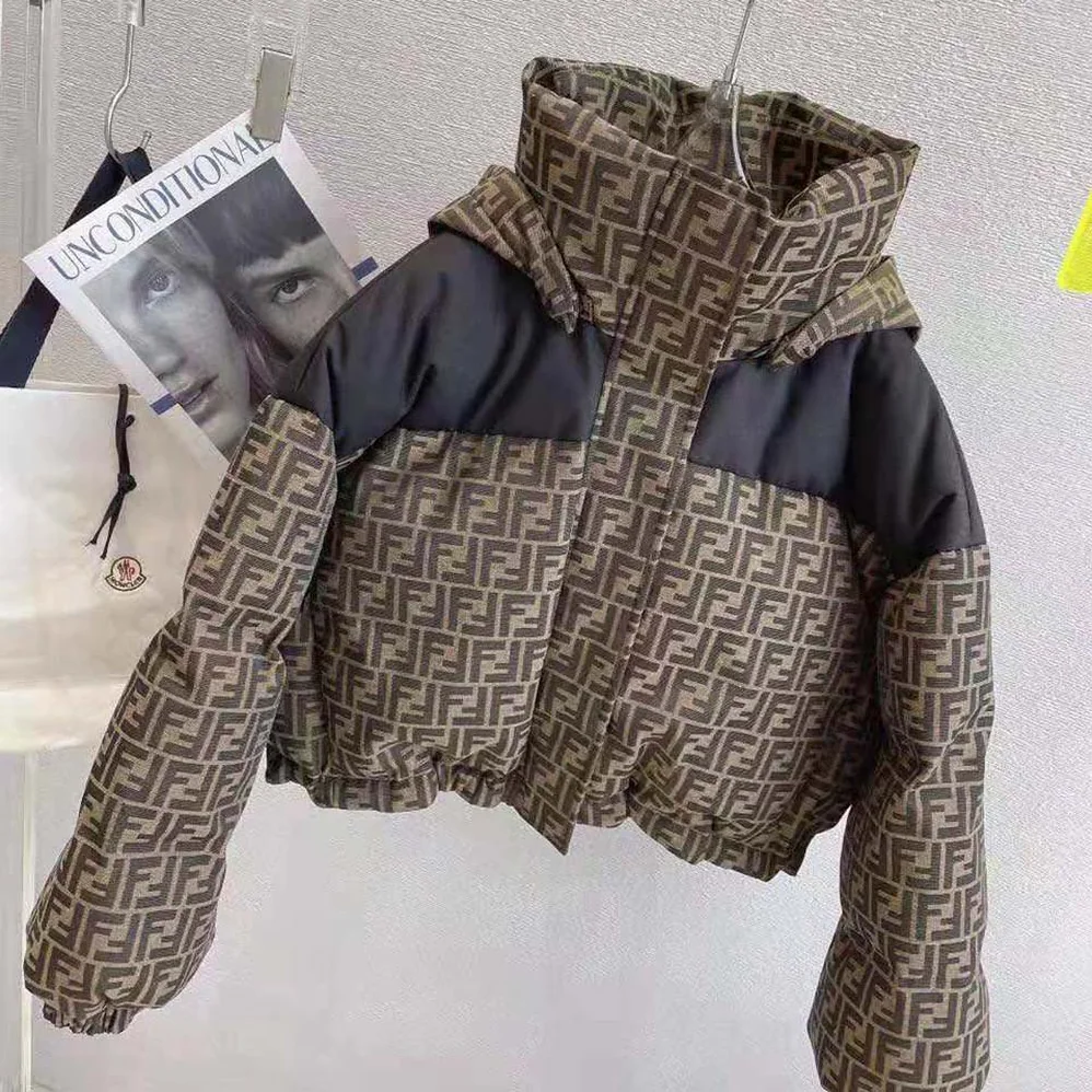 Fendi Ski Jacket Brown Canvas Jacket for Women in Brown