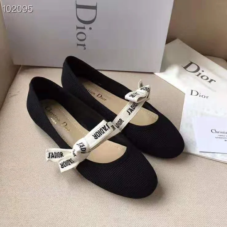 Dior Miss J'adior Ballet Flat in Technical Canvas for Women in Black Dior Miss J'adior Ballet Flat in Technical Canvas for Women in Black