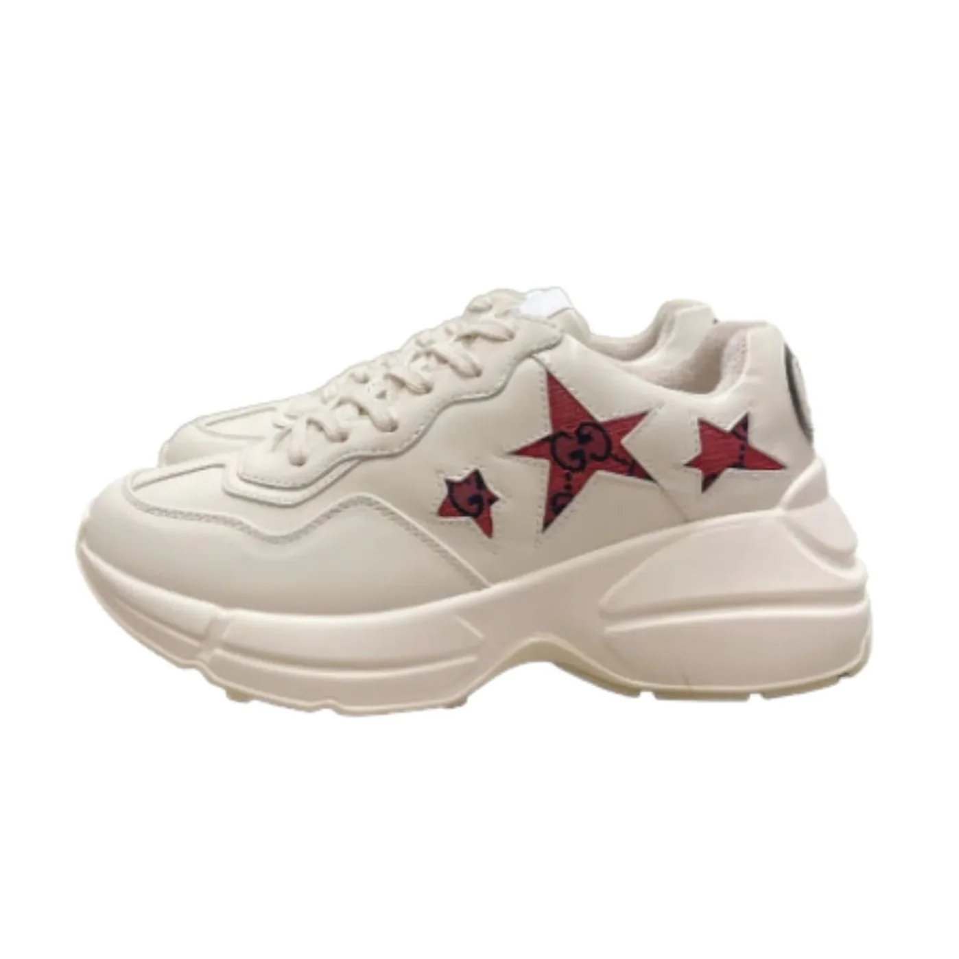 Gucci Rhyton Sneaker With Stars White