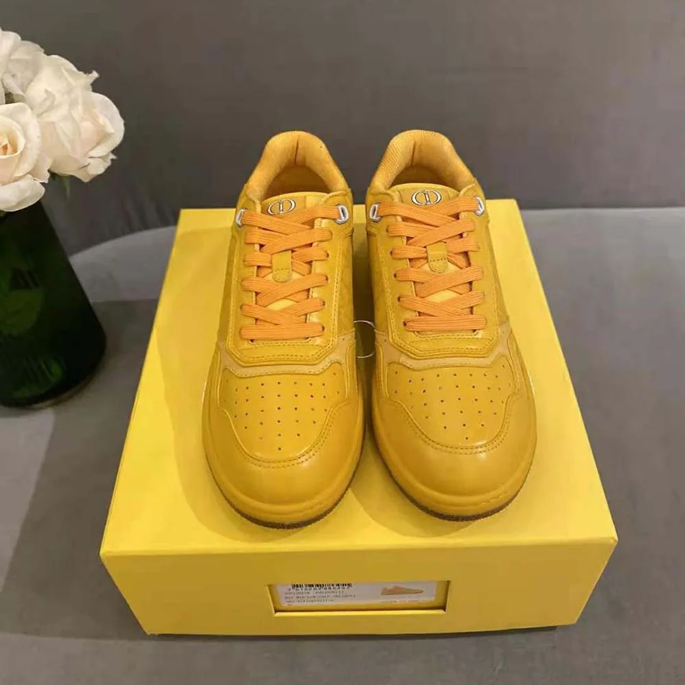 Dior World Tour B27 Low-Top Sneaker for Men in Yellow Dior World Tour B27 Low-Top Sneaker for Men in Yellow