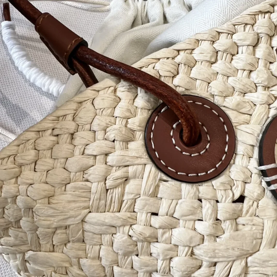 Small Anagram Basket Bag Beige/Brown / A223P65X01 Small Anagram Basket Bag Beige/Brown / A223P65X01