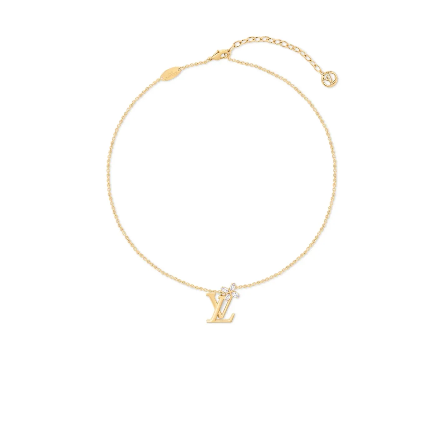 Louis Vuitton LV Iconic Flower Necklace Gold in Toned