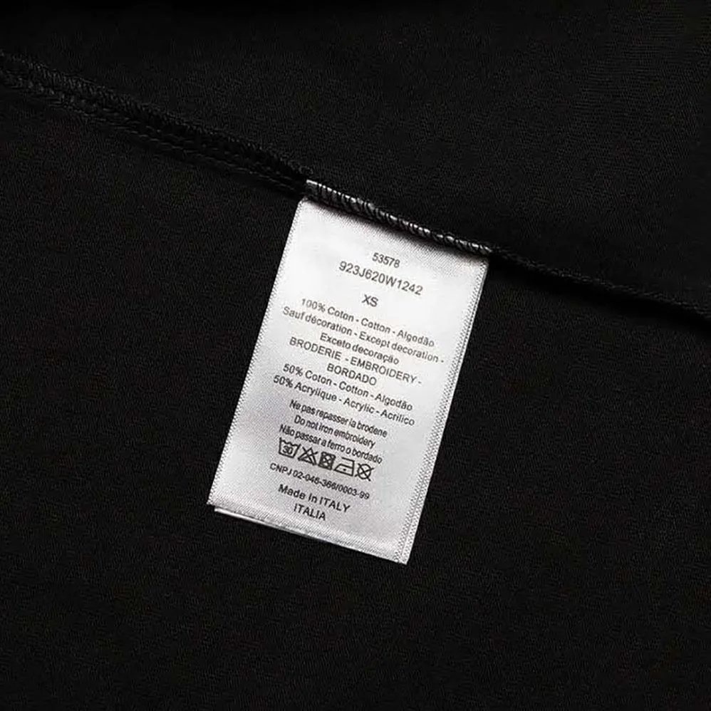 Dior Christian Dior Couture Relaxed-fit T for Men in shirt Black Cotton Jersey