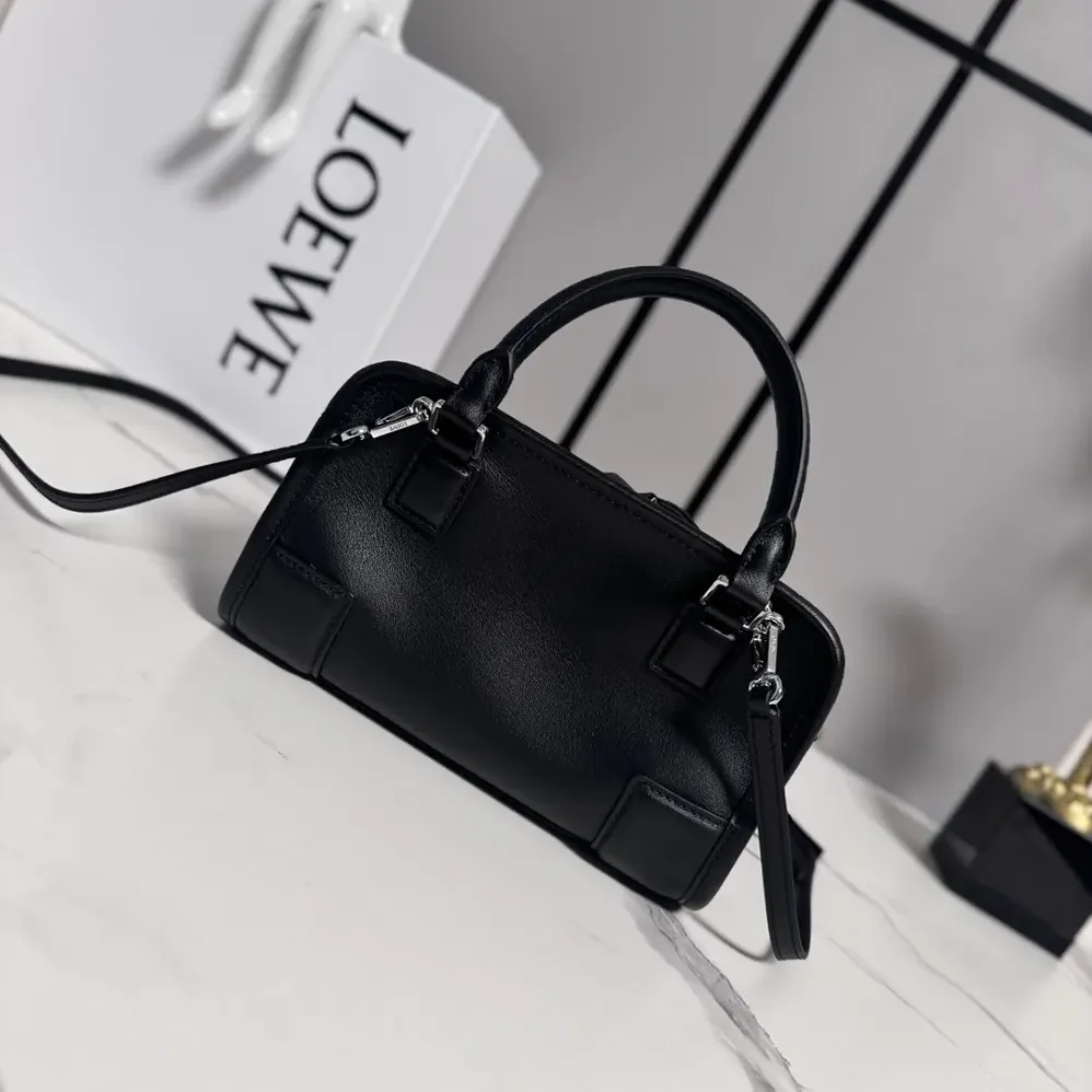 Loewe Mini Amazona 180 Bag in Soft Calfskin for Women in Black