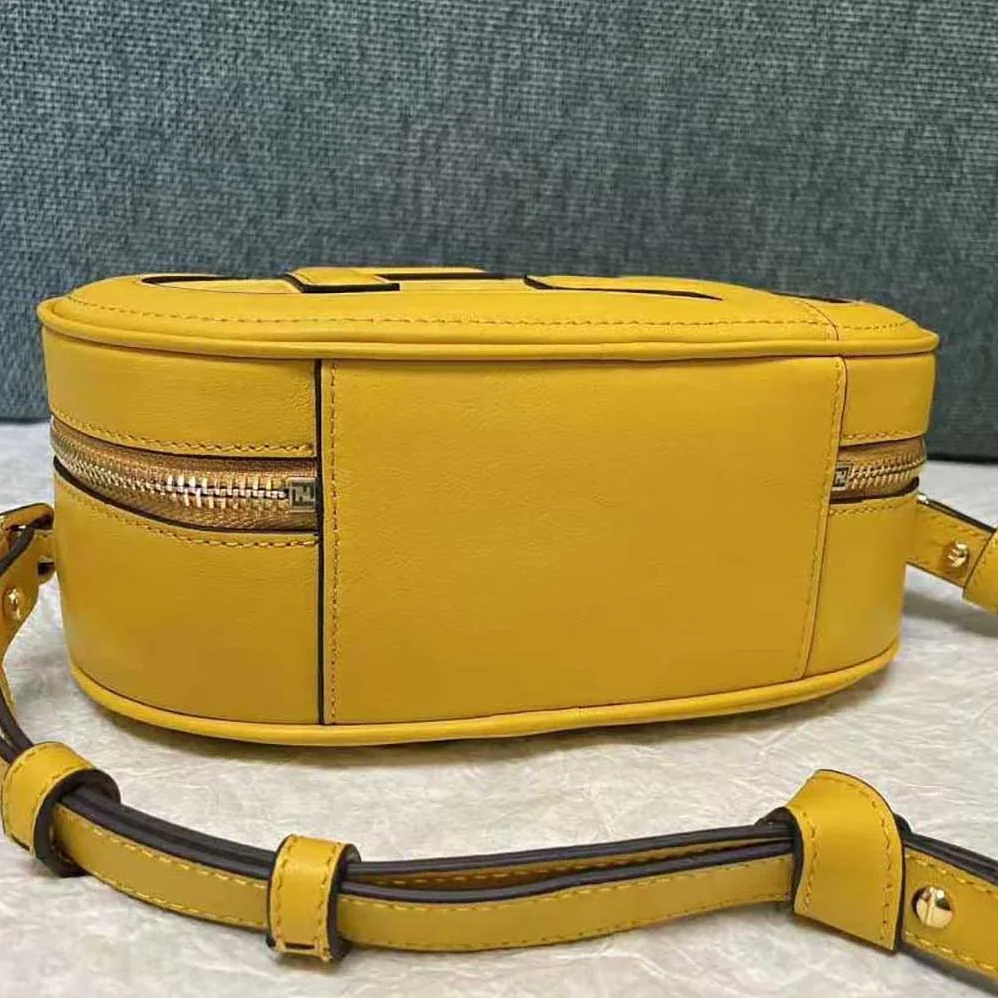Fendi Mini Camera Case Yellow Leather and Suede Mini for Women in Bag Fendi Mini Camera Case Yellow Leather and Suede Mini for Women in Bag
