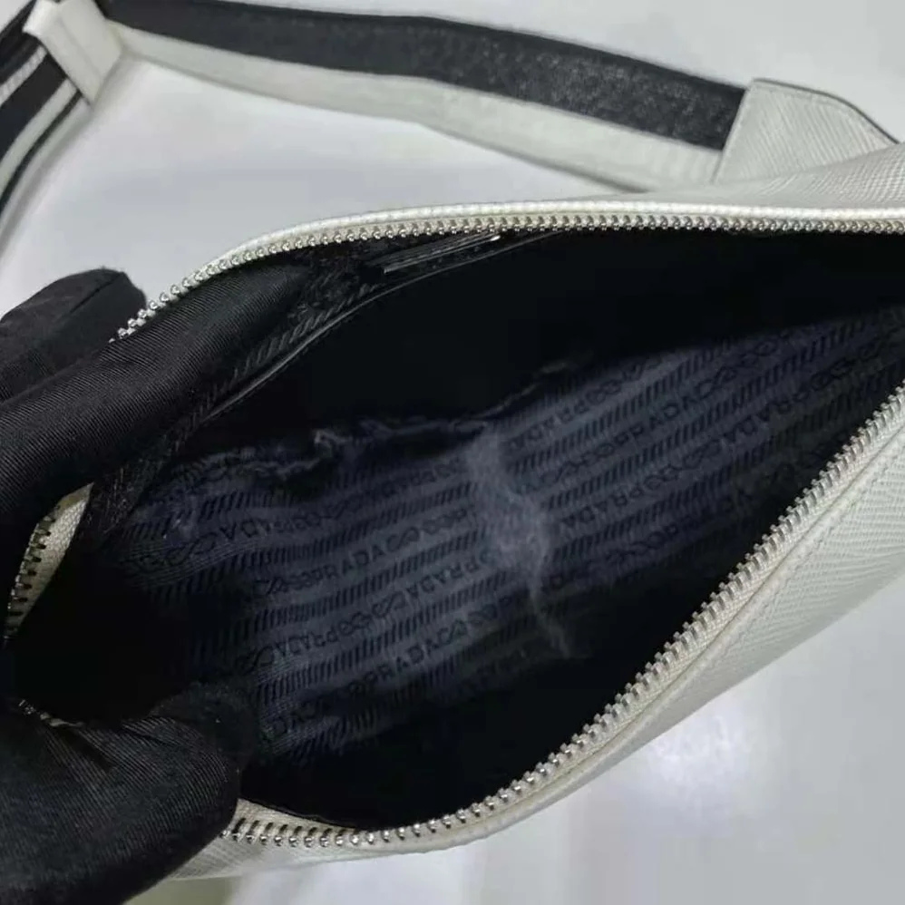 Prada Saffiano Prada Triangle Bag for Women in Black