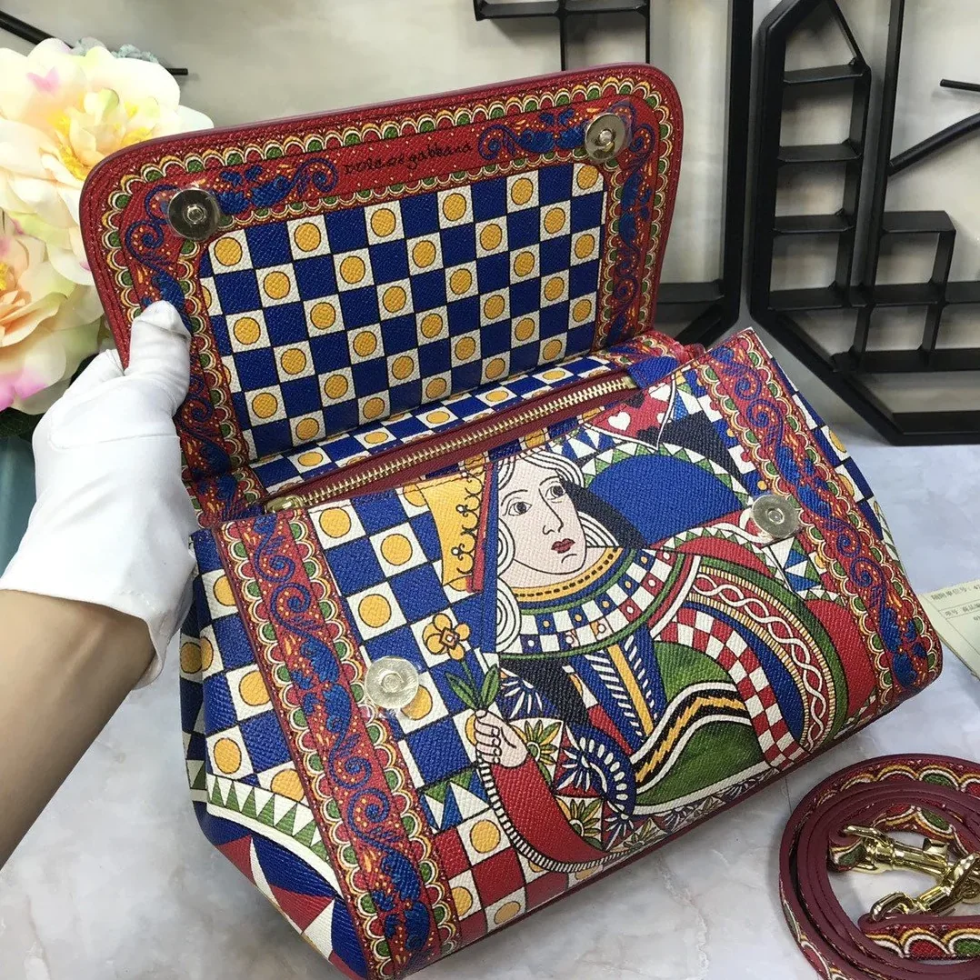 Dolce & Gabbana 90s Sicily Bag With Logo Print Multicolor / DG Dolce & Gabbana 90s Sicily Bag With Logo Print Multicolor / DG