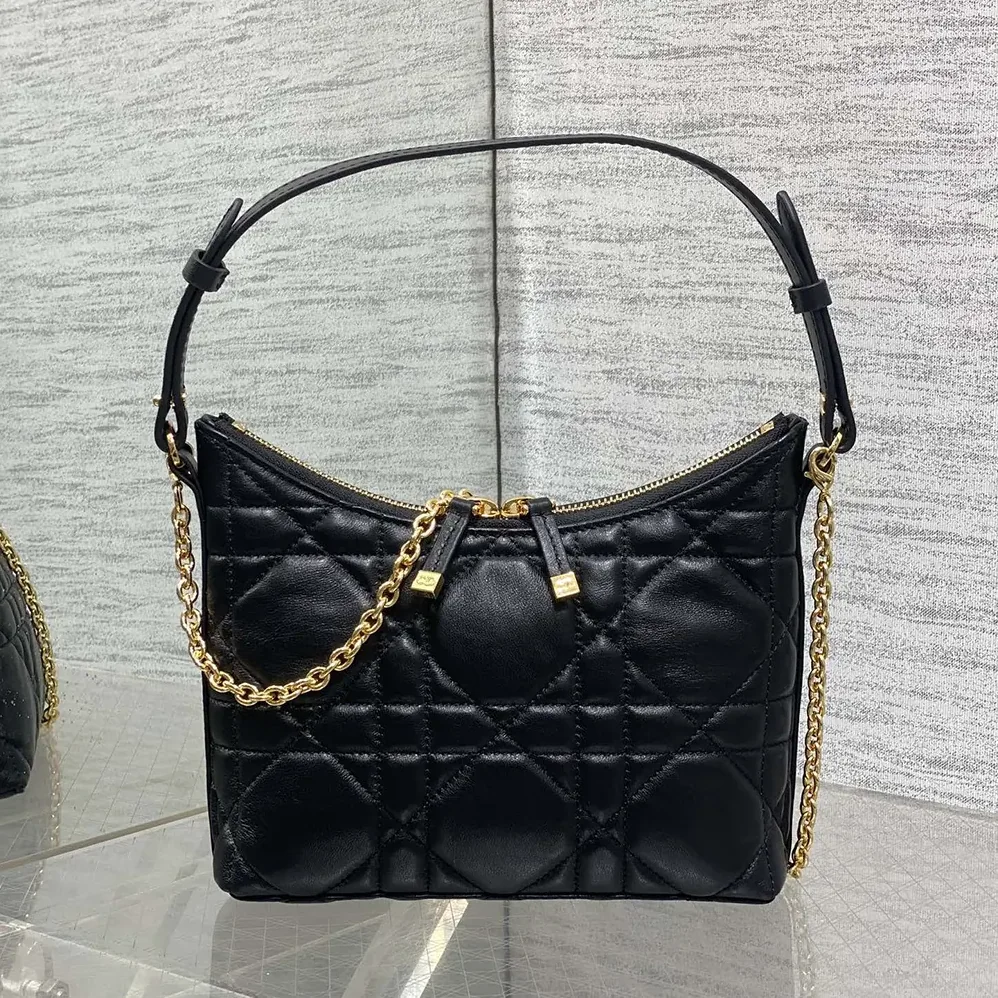 Dior Miss Caro Diorling Mini Bag with Chain Black Macrocannage Lambskin for Women Dior Miss Caro Diorling Mini Bag with Chain Black Macrocannage Lambskin for Women