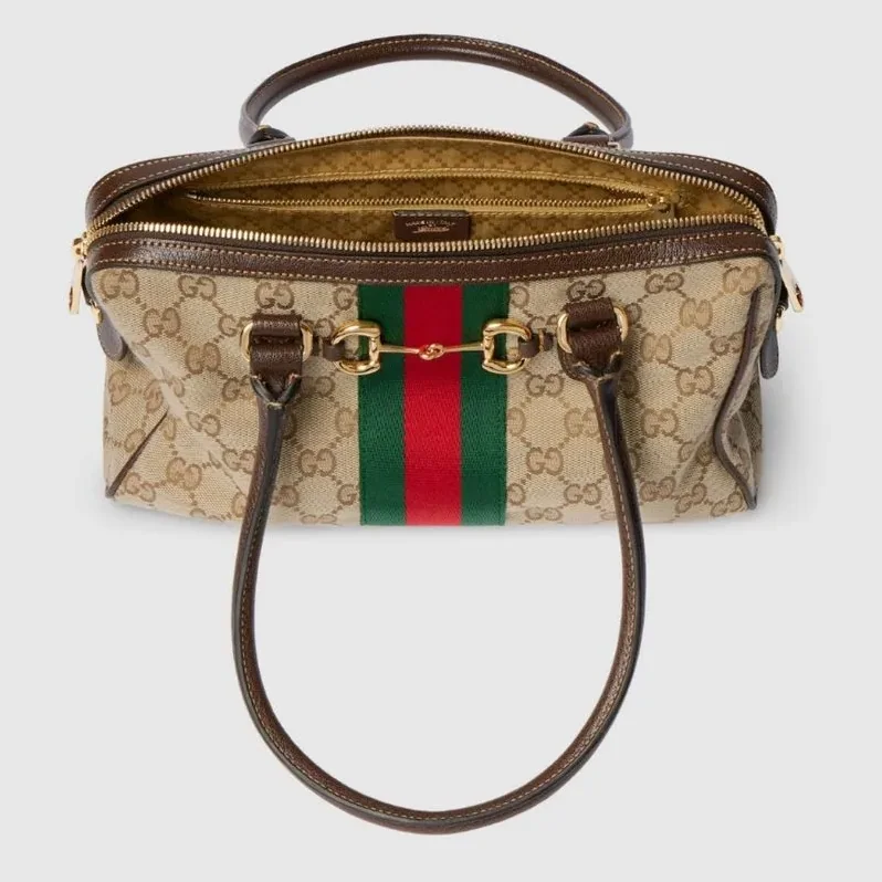 Gucci Borsetto Medium Boston Shoulder Bag in Sand Gold Hardware Gucci Borsetto Medium Boston Shoulder Bag in Sand Gold Hardware