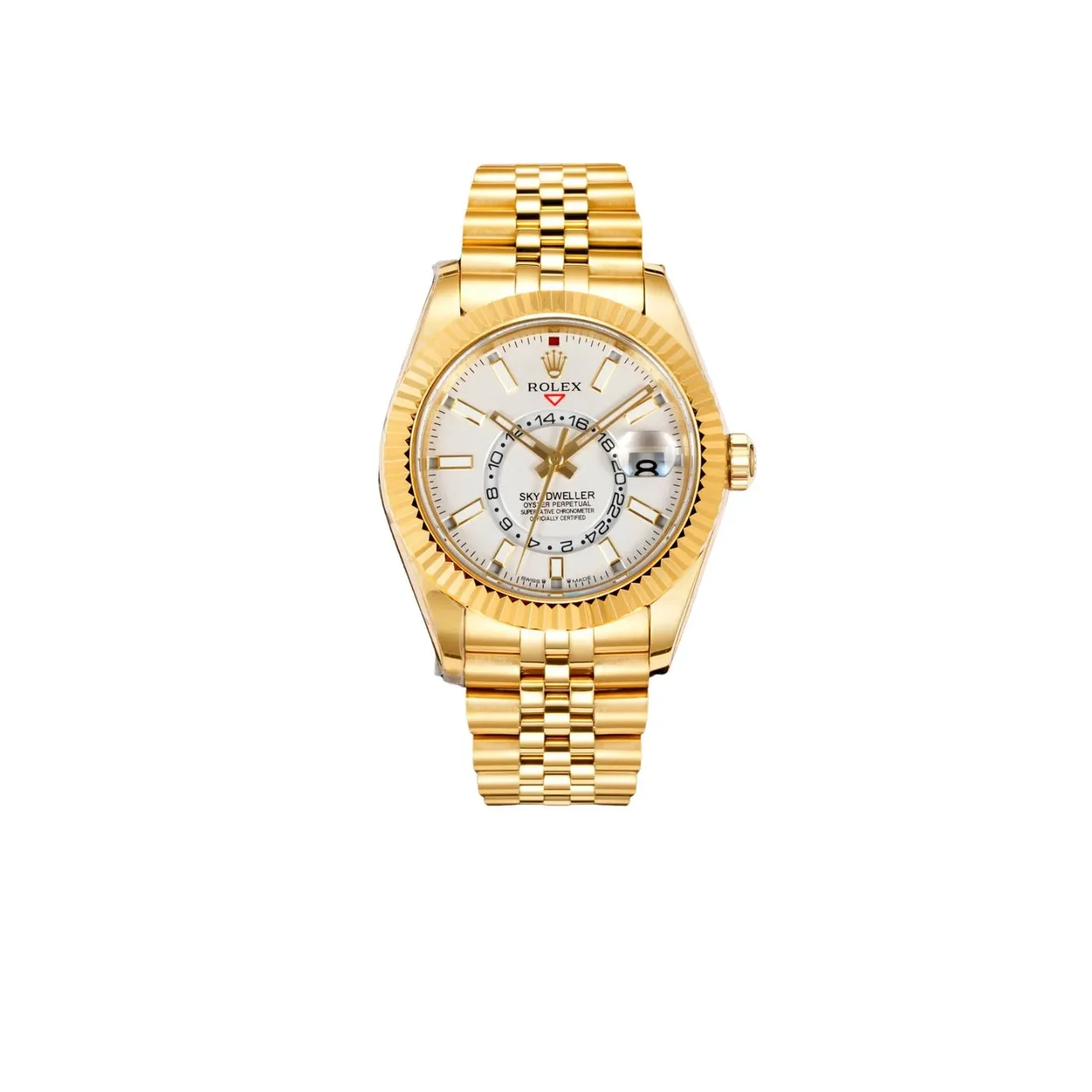 Rolex Sky Dweller Yellow Gold White Dial