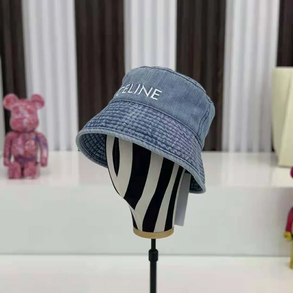 Celine Bucket Hat in Denim for Women in Blue